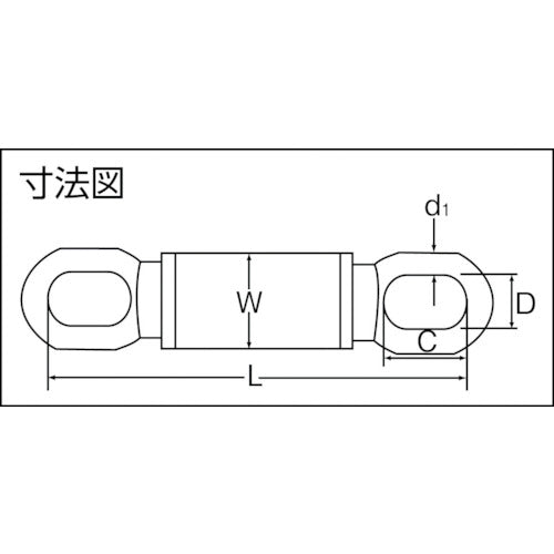 ＴＡＩＹＯ　シャックル　ダブルサルカン　１トン（１０２８０６１）　BS-101　1 個