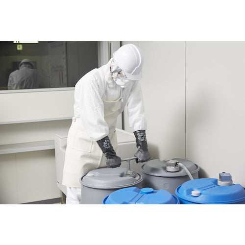 SHOWA Chemical Resistant Gloves No. 874R Butyl Rubber Chemical Protection Gloves L Size Black NO874R-L 1 Pair