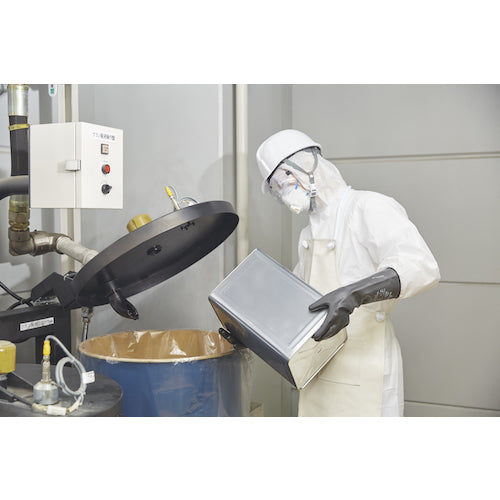 SHOWA Chemical Resistant Gloves No. 890 Fluorine Rubber Chemical Protection Gloves L Size Black NO890-L 1 Pair