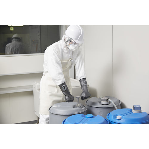 SHOWA Chemical Resistant Gloves No. 890 Fluorine Rubber Chemical Protection Gloves L Size Black NO890-L 1 Pair