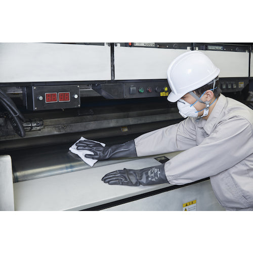 SHOWA Chemical Resistant Gloves No. 890 Fluorine Rubber Chemical Protection Gloves XL Size Black NO890-XL 1 Pair