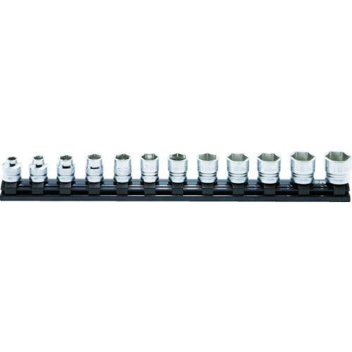 Ko-ken Z-EAL hexagonal standard socket rail set, 12 pieces, RS3400MZ/12 1 S