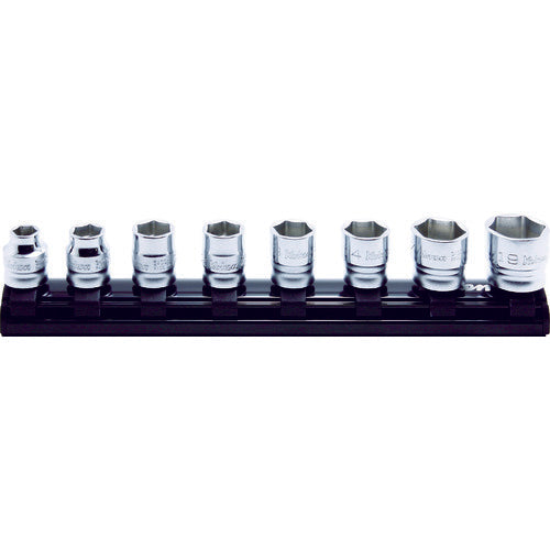 Ko-ken Z-EAL hexagonal standard socket rail set, 8 pieces, RS3400MZ/8 1 S