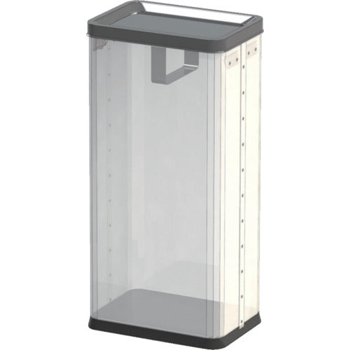 ぶんぶく　中身の見えるゴミ箱　角型ロータリー屑入れ（袋止めなし）　RSM-P-01　1 個