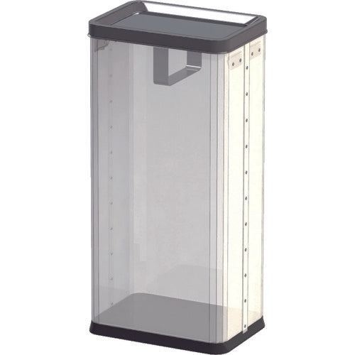 Bunbuku visible trash can, square rotary trash can (with bag stopper) RSM-P-01B 1 piece