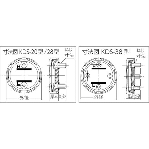 協和　ネジ式オイルゲージ　KDS-28　1 個