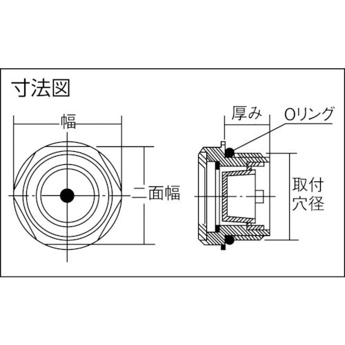 協和　耐熱・耐薬品性ネジ付オイルゲージ　KMH-4　1 個
