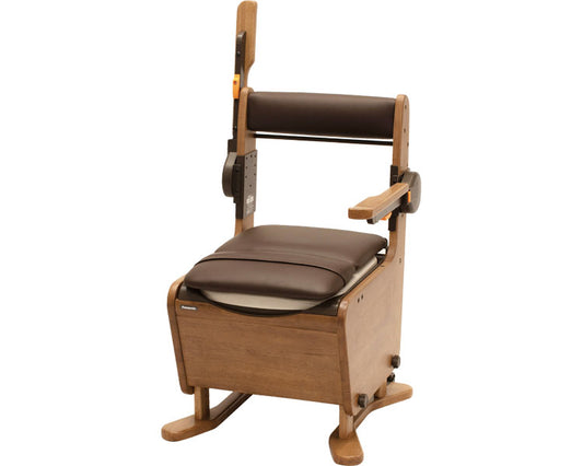 Furniture-style toilet &lt;Zaraku&gt; Armrest lift / PN-L23418MB Deodorizing warm toilet seat Medium brown 1 unit