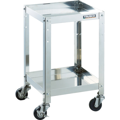 TRUSCO Stainless Steel Wagon Clean Rabbit 75φ Conductor Cart SUS Fittings 360 x 360 x H880 3 Tiers CRB-933SD 1 Unit