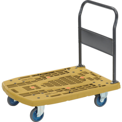 ＴＲＵＳＣＯ　樹脂台車　カルティオビッグ　固定　９００Ｘ６００　オリーブ　MPK-900-OG　1 台