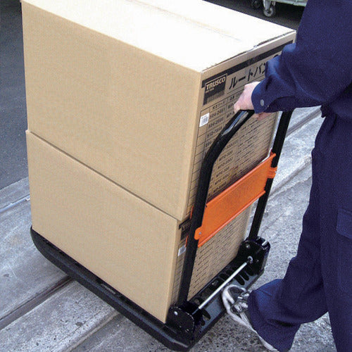 ＴＲＵＳＣＯ　樹脂台車　カルティオ（スチールハンドルタイプ）折畳　７８０Ｘ４９０　青　ブレーキなし　MPK-720-B　1 台