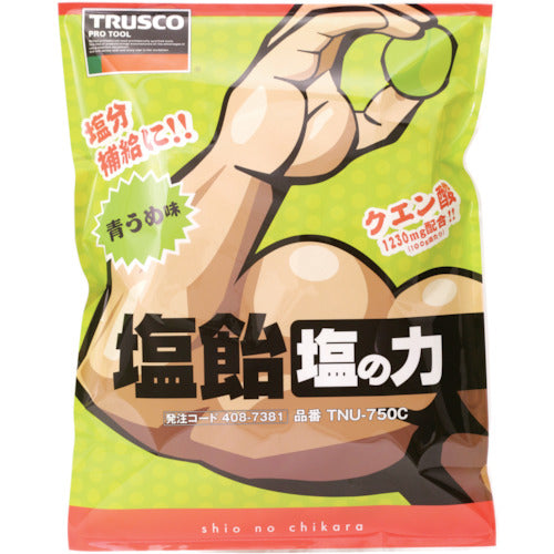 ＴＲＵＳＣＯ　【在庫限りで今季完売】【※軽税】塩飴　塩の力　７５０ｇ　青梅味　詰替袋　（１袋入）　TNU-750C　1 袋