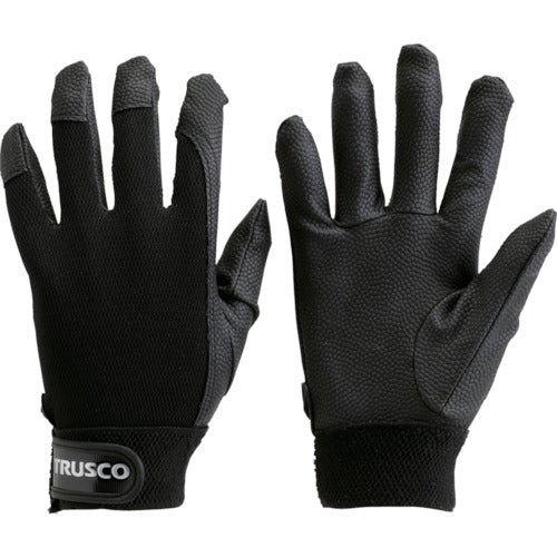 TRUSCO PU Thick Gloves Embossed Black S TPUG-BS 1 Pair