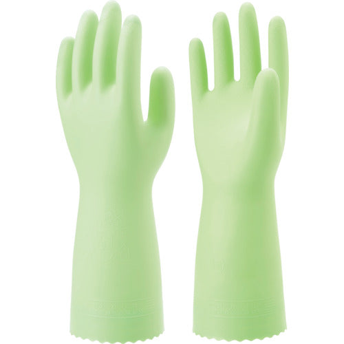 SHOWA PVC Working Gloves, Medium Weight, Green, Size L, NO111-LG, 1 Pair