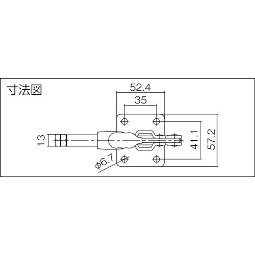 슈퍼 가로누름형 토글 클램프 전장：187mm 체결력：2.27kN TPL100F 1개