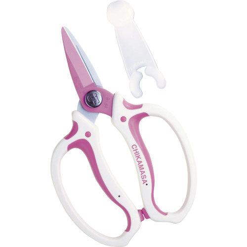 Chikamasa Ultra Rosso Flower Scissors, Pink, MF-8000P, 1 Pair