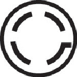 Meiko MH2887 3P Grounded Plug Outlet 1 pc