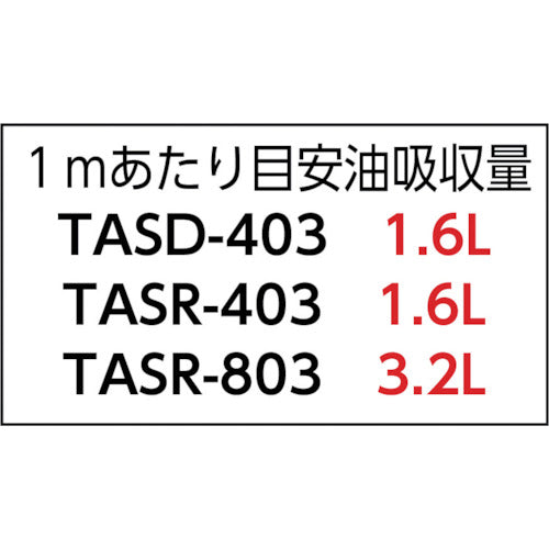 ＴＲＵＳＣＯ　油吸収シート　油専用　４００ＭＭ×３０ＭＸ３ＭＭ　（１巻入）　TASD-403　1 箱