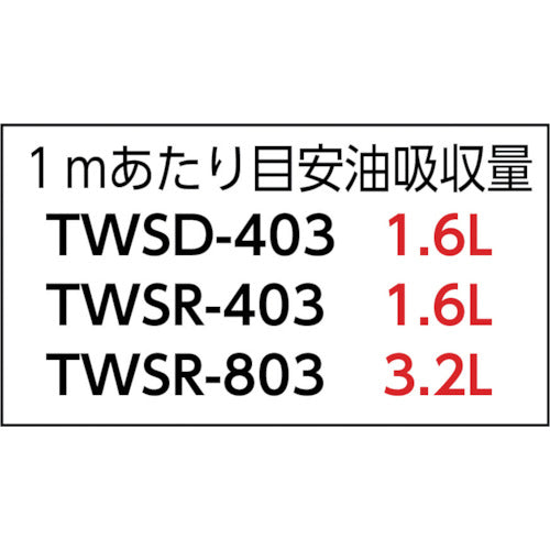 ＴＲＵＳＣＯ　油吸収シート　油・水兼用　４００ＭＭ×３０ＭＸ３ＭＭ　１巻入　TWSD-403　1 箱