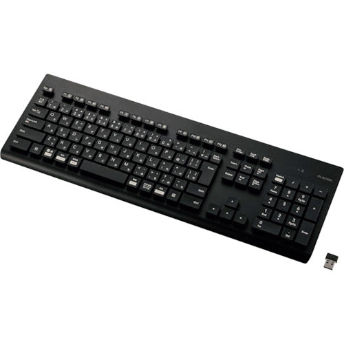 ELECOM Keyboard Wireless (2.4GHz) Wireless Membrane Full Size Washable Antibacterial Black TK-WS02DMKBK 1 pc