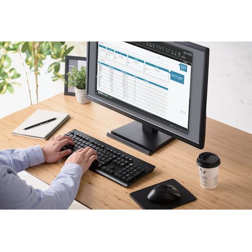 ELECOM Keyboard Wireless (2.4GHz) Wireless Membrane Full Size Washable Antibacterial Black TK-WS02DMKBK 1 pc