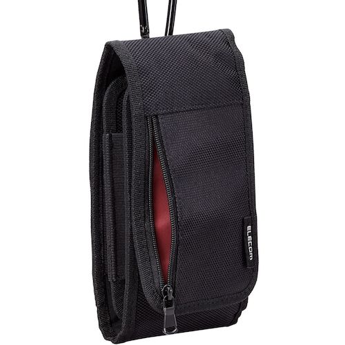 ELECOM 스마트 폰용 운반 파우치 3 WAY 장착 더블 포켓 S 사이즈 블랙 P-04CC2BK 1 개