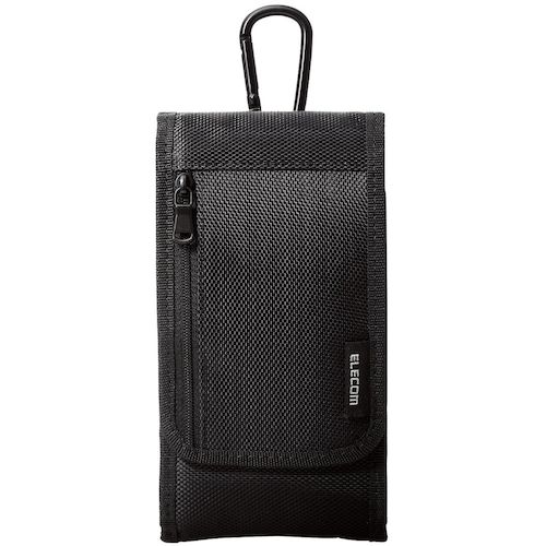 ELECOM Smartphone Carrying Pouch, 3-Way Attachment, Single Pocket, S Size, Black, P-04CCBK, 1 pc