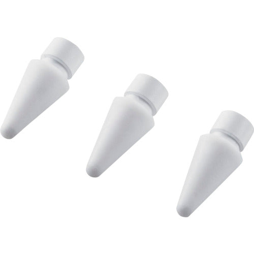 ELECOM Replacement Tips for Apple Pencil, Compatible with both 1st and 2nd Generation, Pack of 3, White, P-TIPAPY01WH, 1 Box