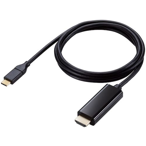 ELECOM Video Conversion Cable USB Type-C-HDMI Mirroring Compatible 60Hz 1.0m Black MPA-CHDMI10BK 1 Piece