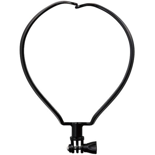 ELECOM GoPro Universal Necklace Mount, Adjustable Height, Anti-Drop, Adjuster Included, Black, AC-MBNE01BK, 1 Piece