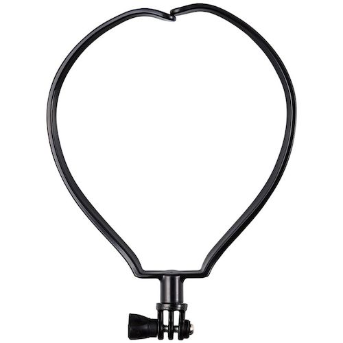 ELECOM GoPro Universal Necklace Mount, Adjustable Height, Anti-Drop, Adjuster Included, Black, AC-MBNE01BK, 1 Piece