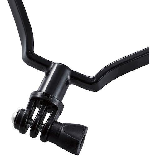 ELECOM GoPro Universal Necklace Mount, Adjustable Height, Anti-Drop, Adjuster Included, Black, AC-MBNE01BK, 1 Piece