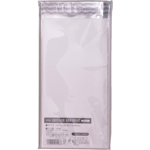 IRL 편면 화이트 인쇄 OPP 봉투 장형 3호 봉투 사이즈 OBW-1 OBW-1 1봉