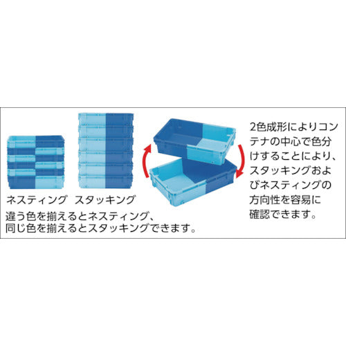 リス　ネスティング・スタッキングコンテナ　３２４５８６　ＮＦコンテナーＮＦ−Ｍ３５ＤＢ／Ｂ　NF-M35 DB/B　1 個