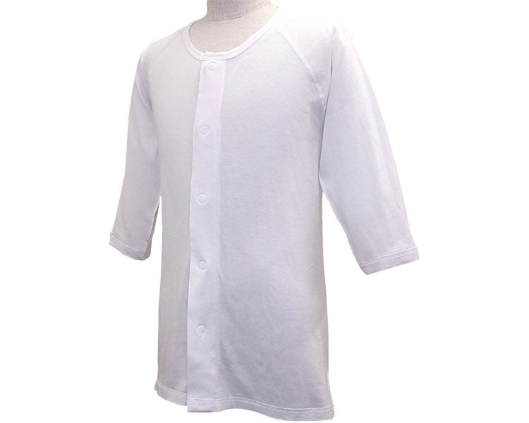 やさしい着心地のワンタッチ肌着（丸型ワンタッチテープ式）　紳士7分袖 / NM-003-S　ホワイト　S　1 枚