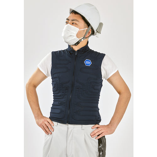 TRUSCO 캠페인 냉각 슈트 "콜드 캐리" 칠러 호스 베스트 세트 프리 사이즈 + 5M 연장 케이블 RCS-100SET-F-CP 1 S