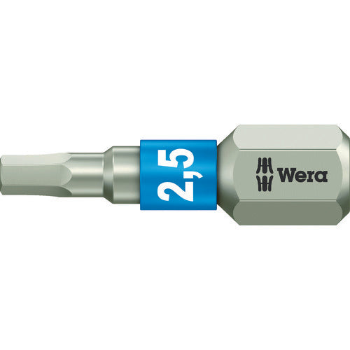 Wera 3840/1 스테인레스토션 비트 헥사곤 2.5X25 071072 1개