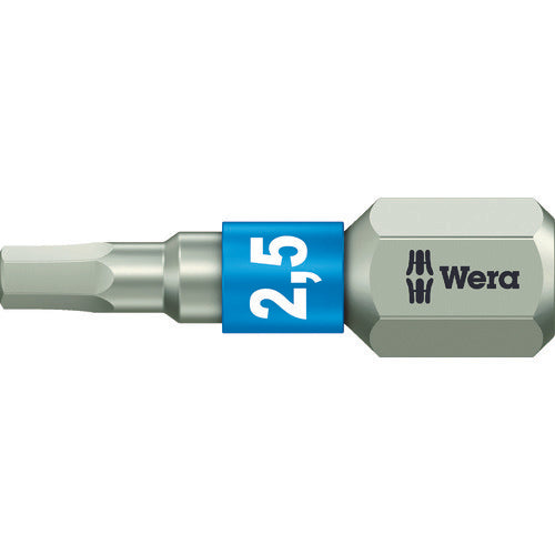 Ｗｅｒａ　３８４０／１　ステンレストーションビット　ヘキサゴン２．５Ｘ２５　071072　1 本