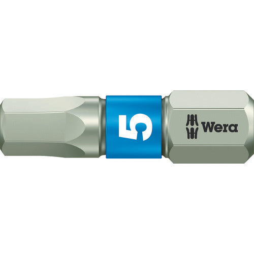 Wera 3840/1 스테인레스토션 비트 헥사곤 5.0X25 071075 1개