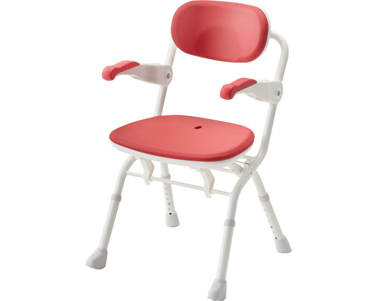 安寿　楽らく開閉シャワーベンチ　Sフィット / 536-090　レッド　1 台