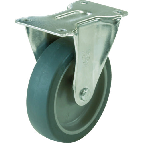 YUEI Plate-type Fixed Caster Elastomer Wheel diameter 65mm E type ER type Mounting dimensions 56 x 28 ER-65EL 1 piece