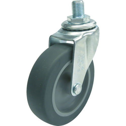 ユーエイ　ねじ込み式　自在　キャスター　エラストマー　車輪径６５ｍｍ　　Ｌタイプ　ＬＴ型　ネジ寸法Ｍ１２×１４ピッチ１．２５　LT-65EL-M12-14　1 個