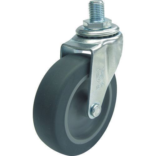 ユーエイ　ねじ込み式　自在　キャスター　エラストマー　車輪径７５ｍｍ　　Ｌタイプ　ＬＴ型　ネジ寸法ＵＮＦ１／２×１４山数２０　LT-75EL-UNF1/2-14　1 個