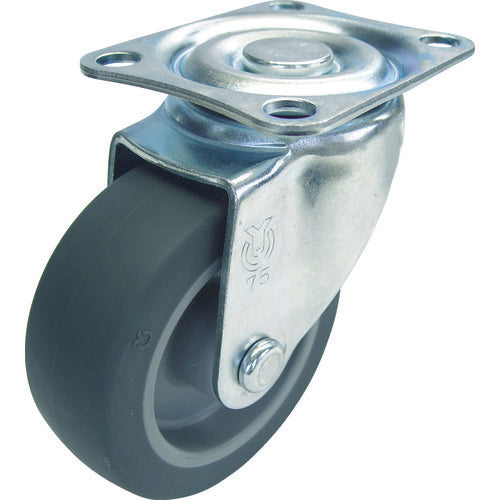 YUEI Plate-type Swivel Caster Elastomer Wheel diameter 65mm S-type SG-type Mounting dimensions 55 x 42 SG-65EL 1 piece