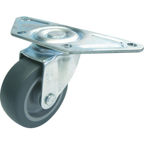 유에이 플레이트식 자재 캐스터 엘라스토머 바퀴 지름 75mm S타입 SGC형 설치 치수 139×55×42 SGC-75EL 1개