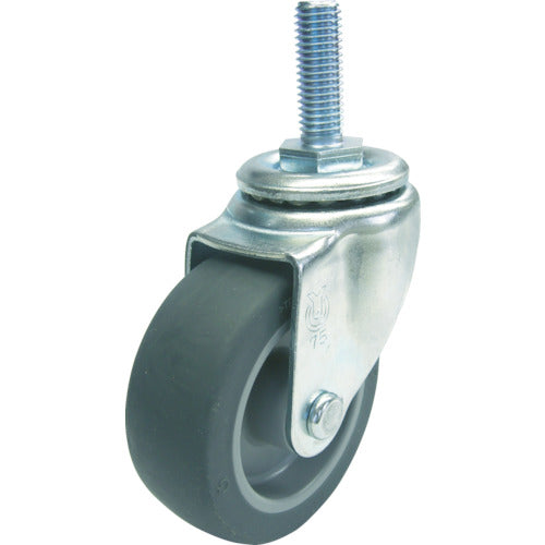 YUEI Screw-in type Swivel Caster Elastomer Wheel diameter 100mm S type ST type Screw size M16 x 40 Pitch 2 ST-100EL-M16-40 1 piece