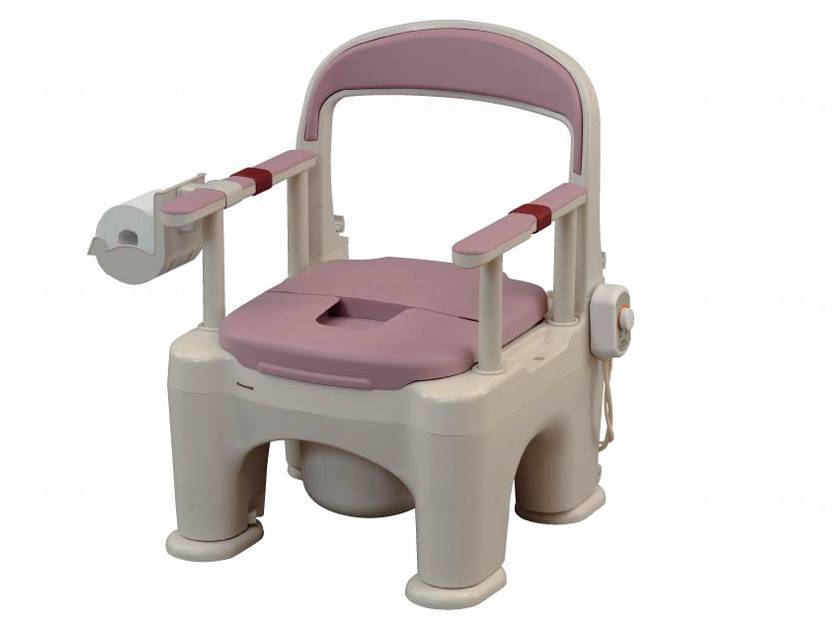 ﾊﾟﾅｿﾆｯｸｴｲｼﾞﾌﾘｰ座楽　ラフィーネ（前後傾斜脚付き） ﾐｽﾃｨﾊﾟｰﾌﾟﾙ あたたか便座