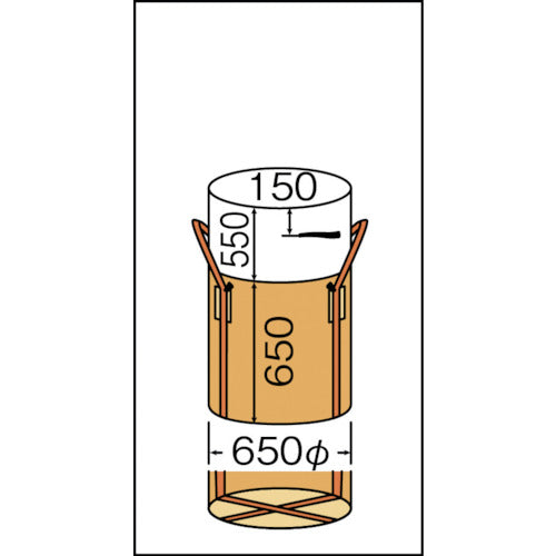 요시노 컨테이너 가방 원형 200kg 타입 YS-CB-200A 1개