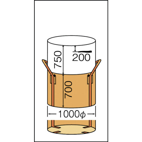 요시노 컨테이너 가방 원형 500kg 타입 YS-CB-500A 1개