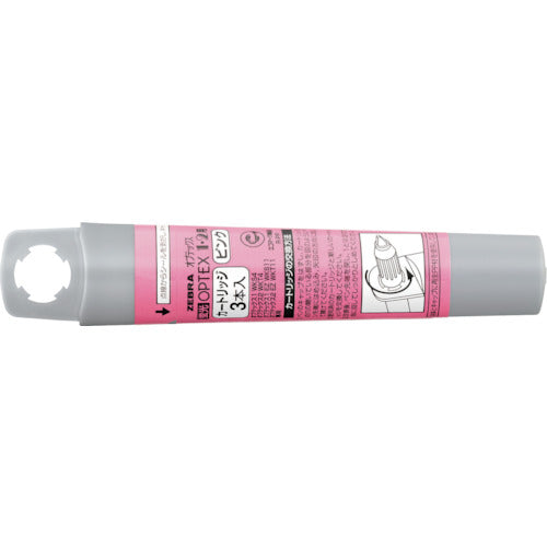 얼룩말 형광펜 형광 옵텍스 1·2용 카트리지(3개입) 핑크 RWK8-P 1개